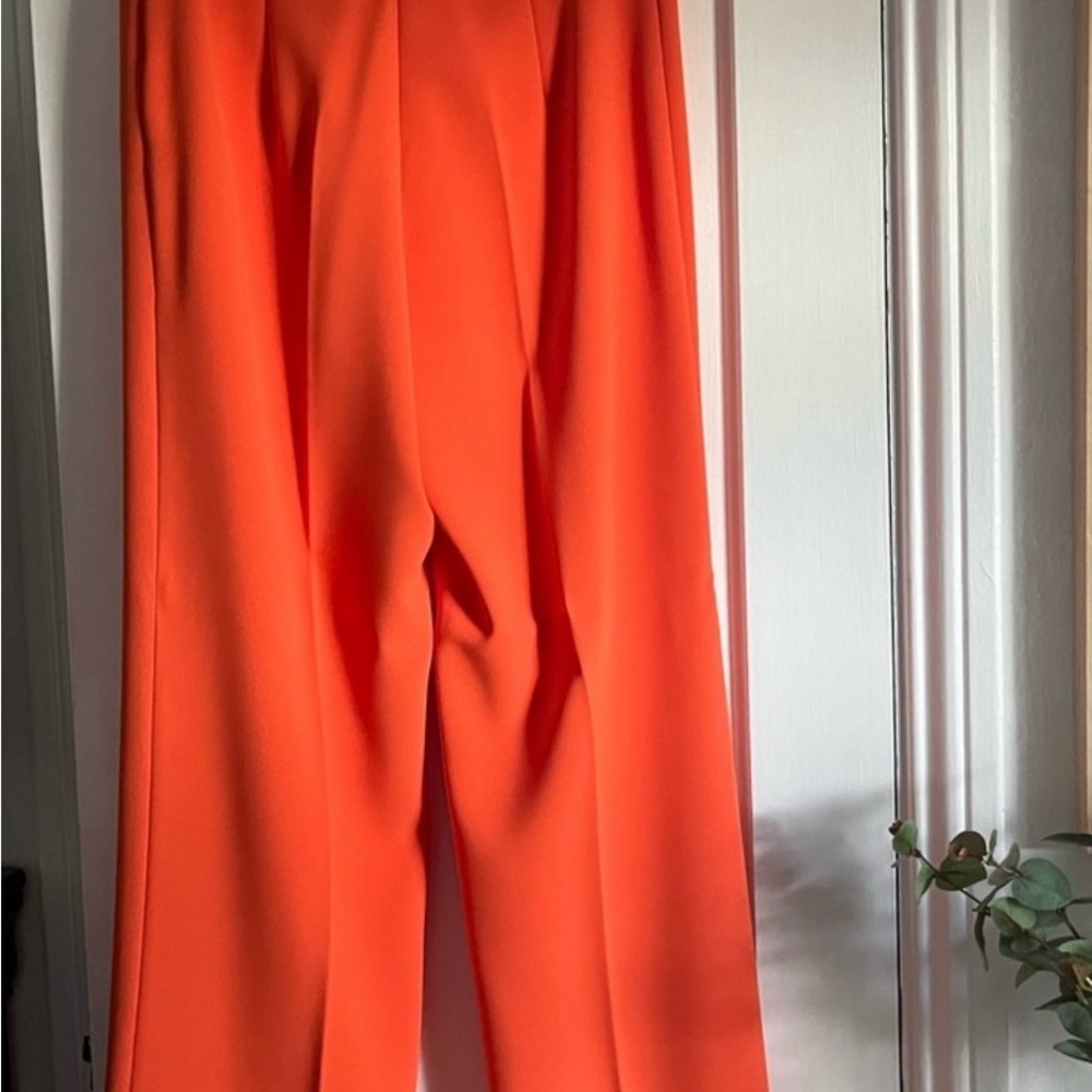 Zara Bright Orange Wide Leg Pants